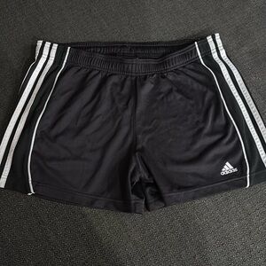 Adidas Women 3 stripes shorts | Black | Size Medium